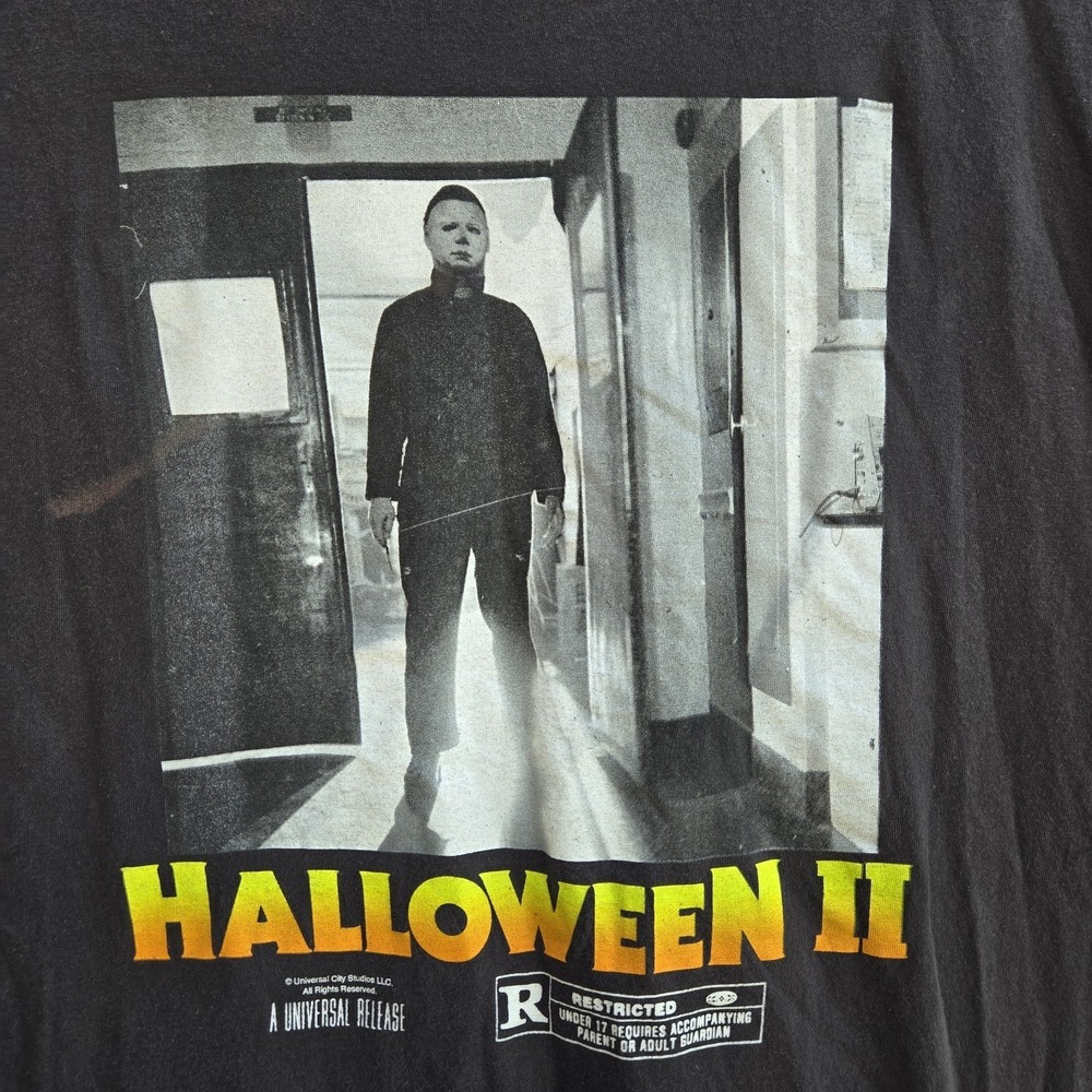 Halloween Michael Meyers Halloween 2 Movie 2XL Black T-shirt Vintage Look Retro